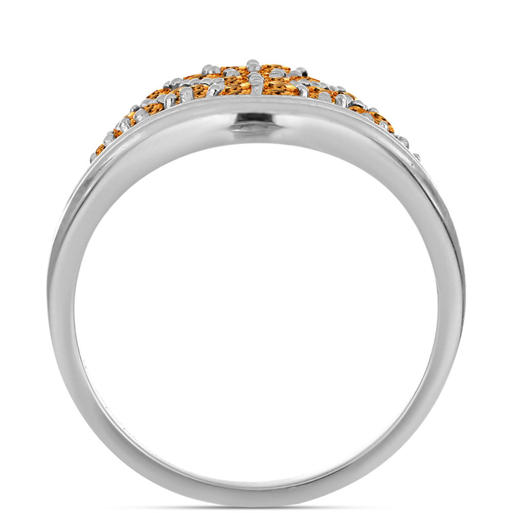 Stříbro 925/1000 - Prsten s "Císařským žlutým" topazem - Karátové číslo: 0.95. přibližná hmotnost: 3.49 gramů 2 