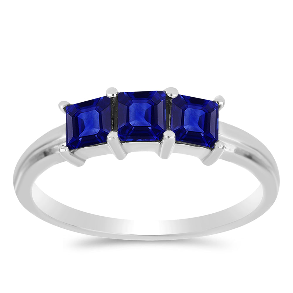 Stříbro 925/1000 - Prsten s Australským Modrým Safírem - Karátové číslo: 1.89. přibližná hmotnost: 2.38 gramů 3 