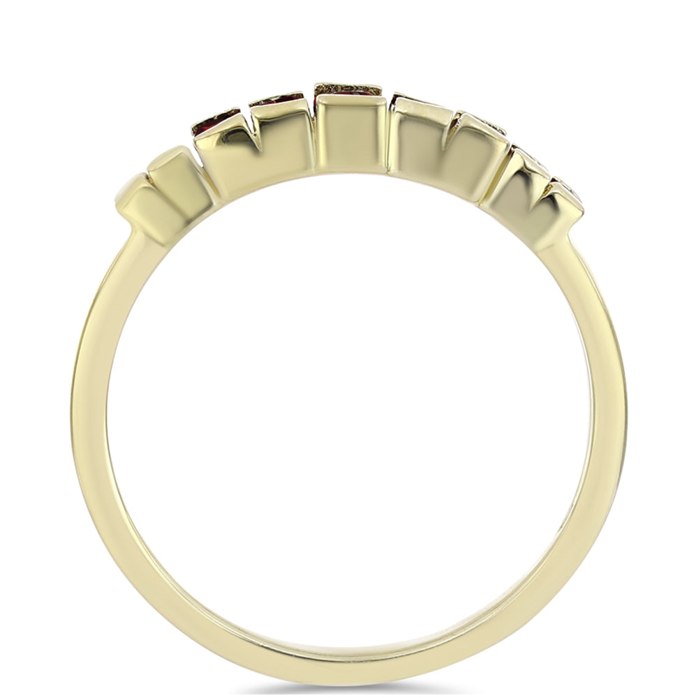 Pozlacené stříbro 925/1000 Prsten s Bartonským Granátem - Karátové číslo: 1.2. přibližná hmotnost: 3.03 gramů 2 