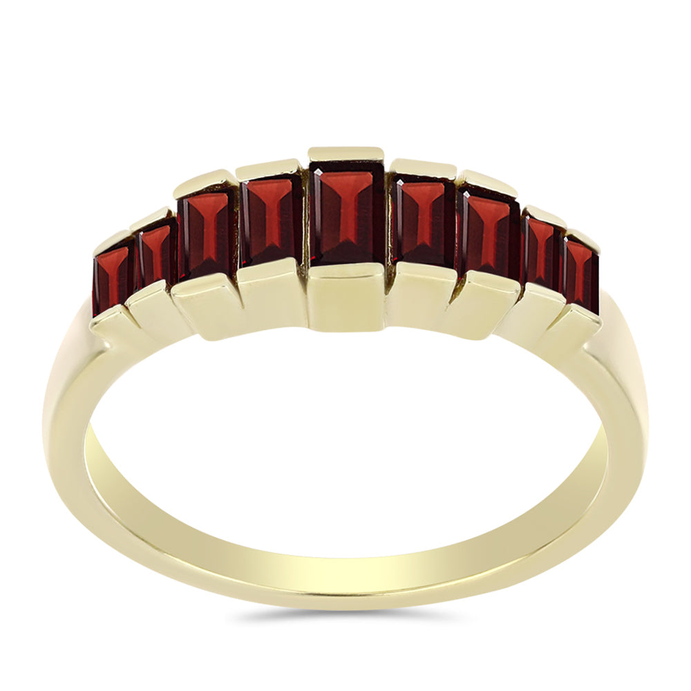 Pozlacené stříbro 925/1000 Prsten s Bartonským Granátem - Karátové číslo: 1.2. přibližná hmotnost: 3.03 gramů 3 