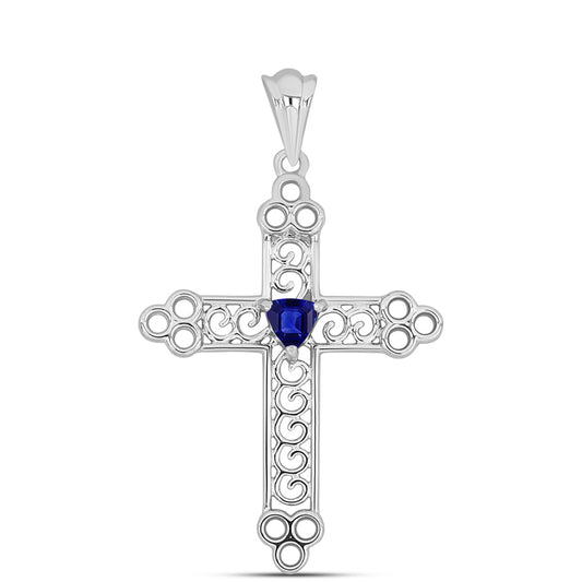 Stříbro 925/1000 - Přívěsek s Australským Modrým Safírem - Karátové číslo: 0.34. přibližná hmotnost: 1.78 gramů