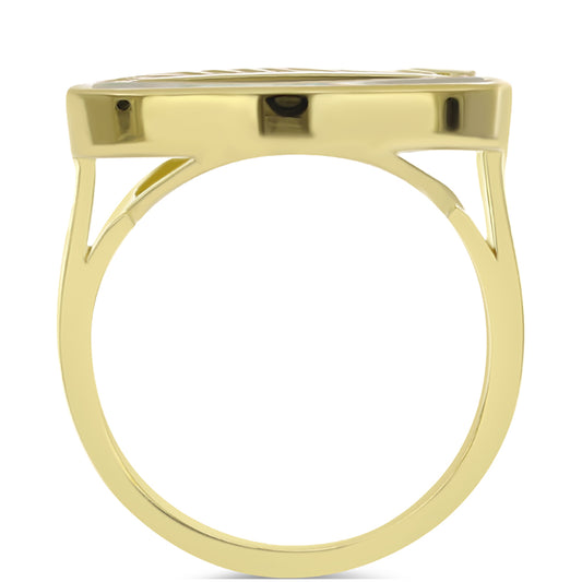 Pozlacené Stříbro 925/1000 - Prsten s Lasturou - Karátové číslo: 3.86. přibližná hmotnost: 5.56 gramů