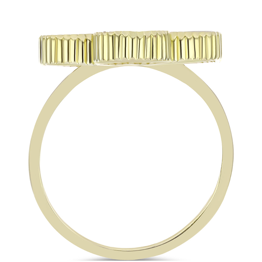 Pozlacené Stříbro 925/1000 - Prsten s Lasturou - Karátové číslo: 3.78. přibližná hmotnost: 5.7 gramů 2 