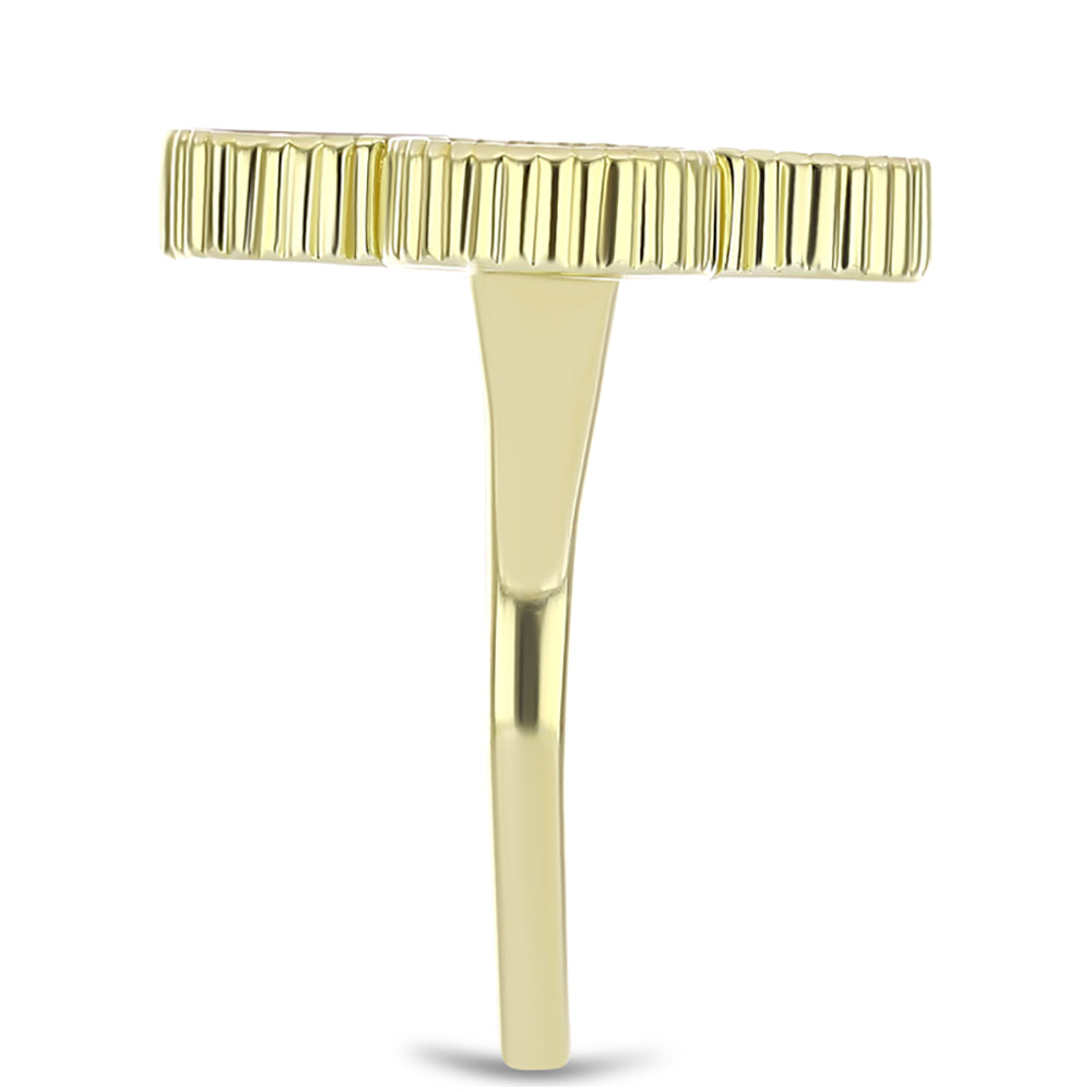 Pozlacené Stříbro 925/1000 - Prsten s Lasturou - Karátové číslo: 3.78. přibližná hmotnost: 5.7 gramů 4 