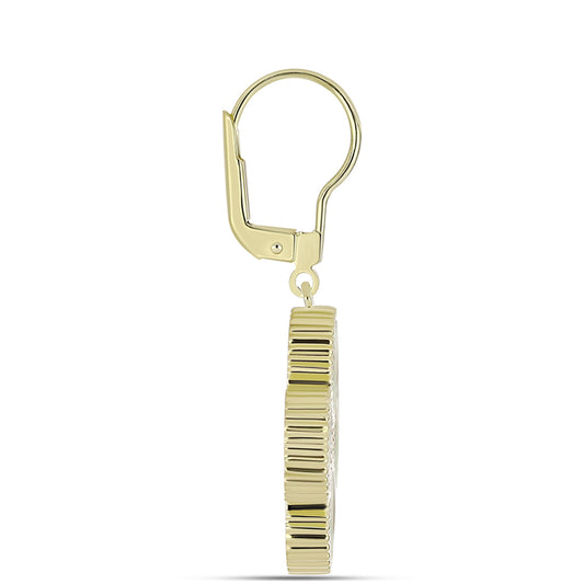 Pozlacené Stříbro 925/1000 - Náušnice s Lasturou - Karátové číslo: 10.28. přibližná hmotnost: 8.77 gramů