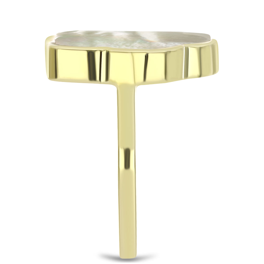 Pozlacené Stříbro 925/1000 - Prsten s Lasturou - Karátové číslo: 5.01. přibližná hmotnost: 4.57 gramů 4 