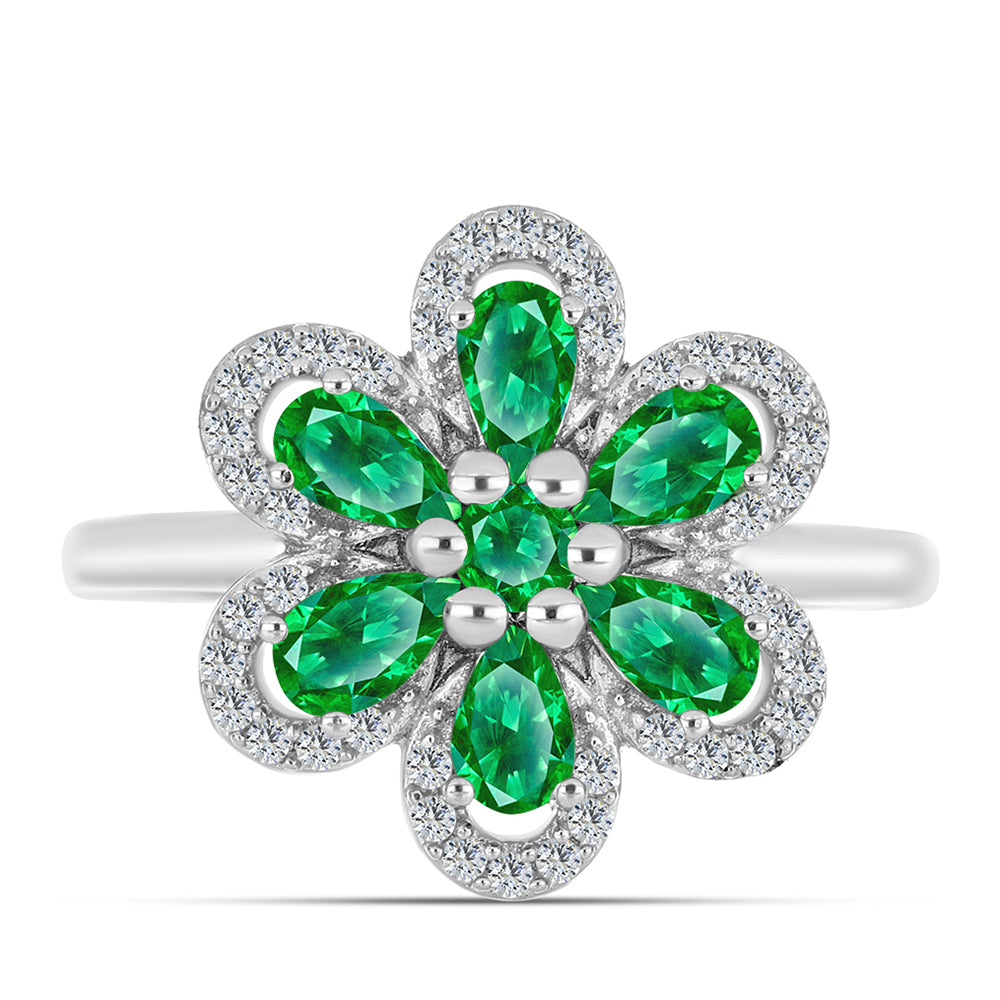 Stříbro 925/1000 - Prsten s Kijani Granátem - Karátové číslo: 1.59. přibližná hmotnost: 3.55 gramů 1 