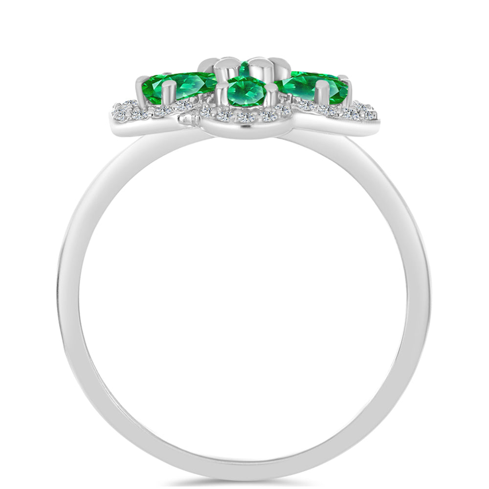 Stříbro 925/1000 - Prsten s Kijani Granátem - Karátové číslo: 1.59. přibližná hmotnost: 3.55 gramů