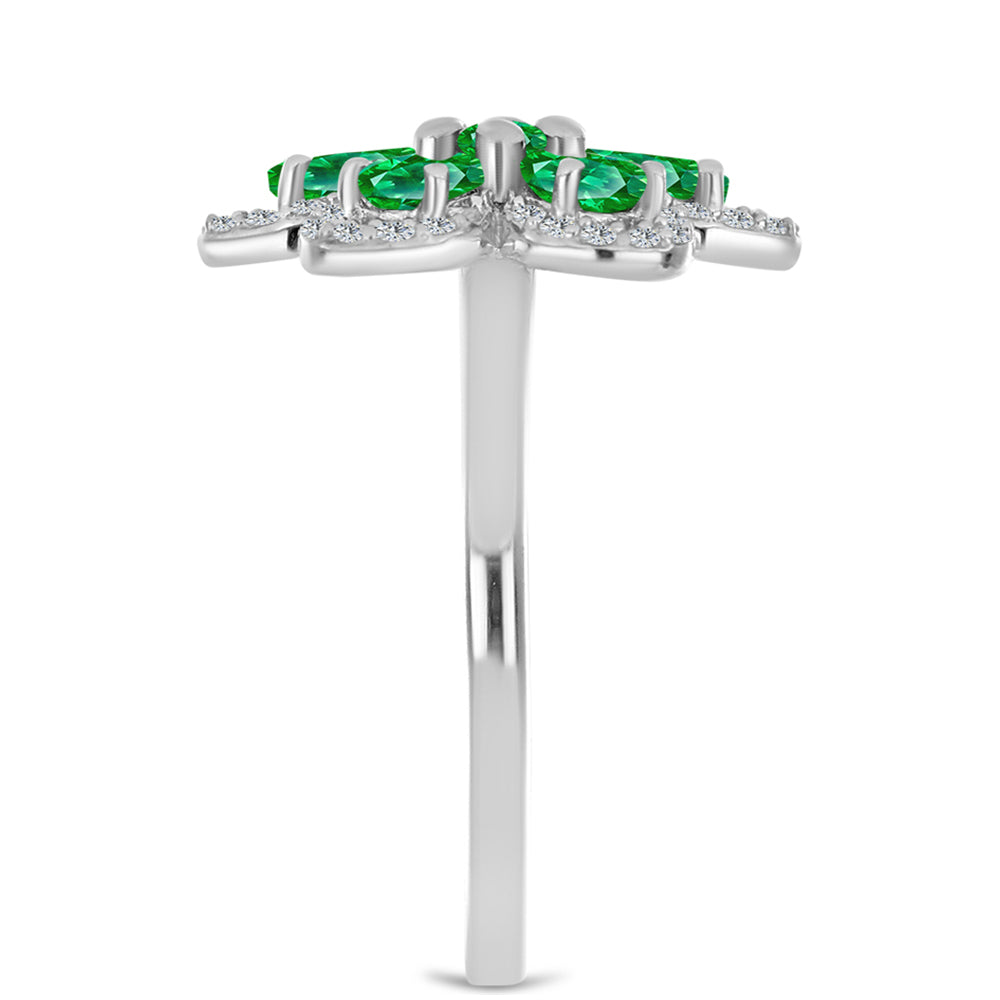 Stříbro 925/1000 - Prsten s Kijani Granátem - Karátové číslo: 1.59. přibližná hmotnost: 3.55 gramů 4 