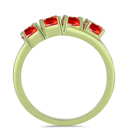 Pozlacené Stříbro 925/1000 - Prsten s Etiopským Červeným Opálem z Lega Dembi - Karátové číslo: 0.65. přibližná hmotnost: 2.31 gramů