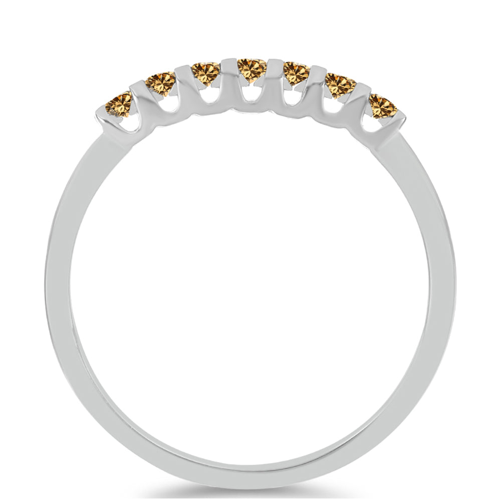 Stříbro 925/1000 - Prsten se Šampaňským Moissanitem - Karátové číslo: 0.23. přibližná hmotnost: 1.69 gramů 3 