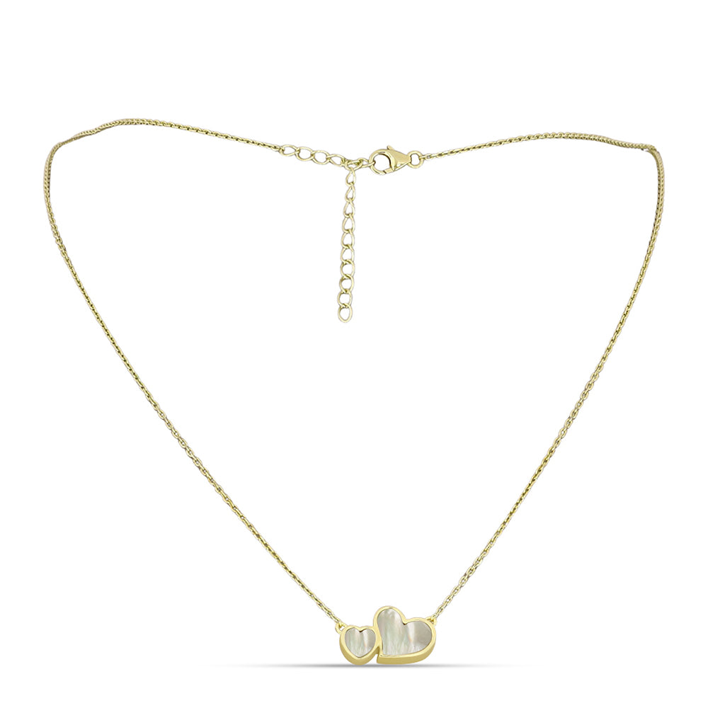 Pozlacené Stříbro 925/1000 - Náhrdelník s Lasturou - Karátové číslo: 1.9. přibližná hmotnost: 4.16 gramů