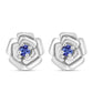 Stříbro 925/1000 - Náušnice s AAA Tanzanitem - Karátové číslo: 0.24. přibližná hmotnost: 3.71 gramů