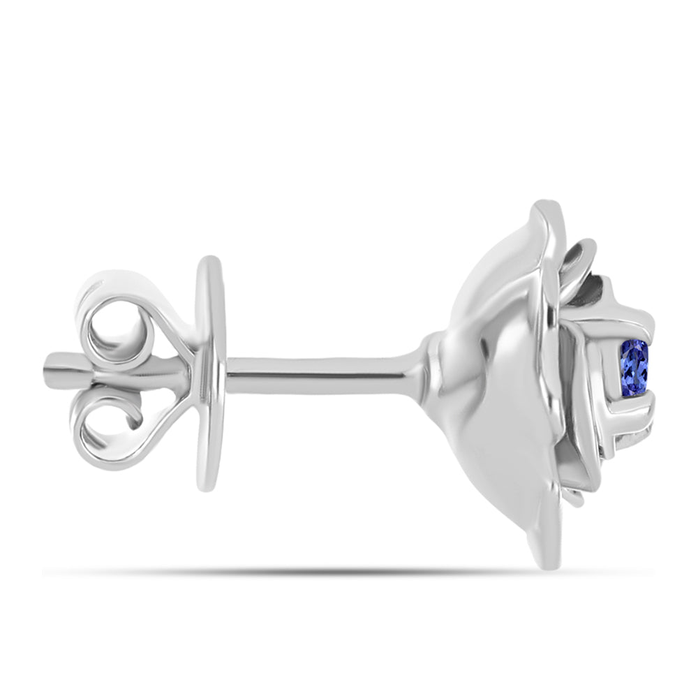 Stříbro 925/1000 - Náušnice s AAA Tanzanitem - Karátové číslo: 0.24. přibližná hmotnost: 3.71 gramů 2 