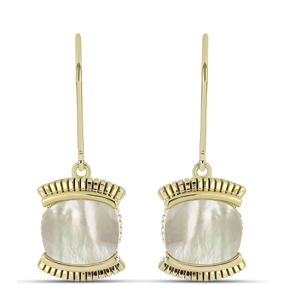 Pozlacené Stříbro 925/1000 - Náušnice s Lasturou - Karátové číslo: 3.41. přibližná hmotnost: 4.99 gramů