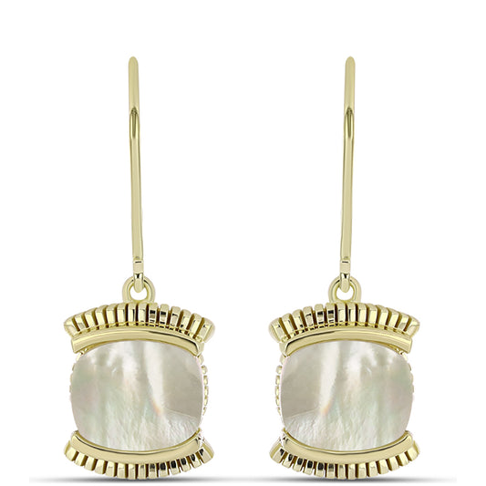 Pozlacené Stříbro 925/1000 - Náušnice s Lasturou - Karátové číslo: 3.41. přibližná hmotnost: 4.99 gramů