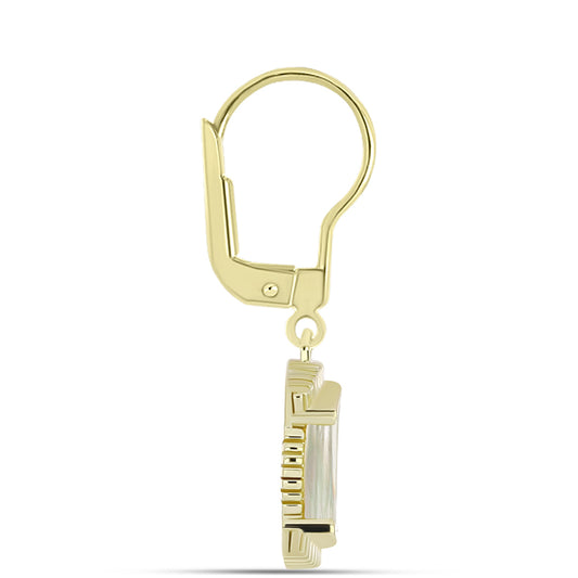 Pozlacené Stříbro 925/1000 - Náušnice s Lasturou - Karátové číslo: 3.41. přibližná hmotnost: 4.99 gramů