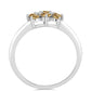 Stříbro 925/1000 - Prsten se Šampaňským Moissanitem - Karátové číslo: 0.77. přibližná hmotnost: 2.98 gramů
