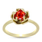 Pozlacené Stříbro 925/1000 - Prsten s Etiopským Červeným Opálem z Lega Dembi - Karátové číslo: 0.29. přibližná hmotnost: 2.91 gramů