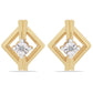 Pozlacené Stříbrné Náušnice s Bílým Diamantem