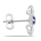 Stříbrné Náušnice s Tanzanitem a Bílým Zirkonem
