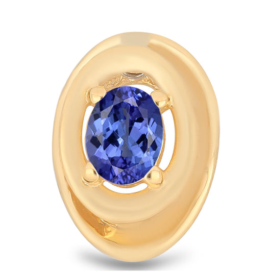 Pozlacené Stříbro 925/1000 - Přívěsek s Tanzanitem - Karátové číslo: 0.15. přibližná hmotnost: 0.68 gramů