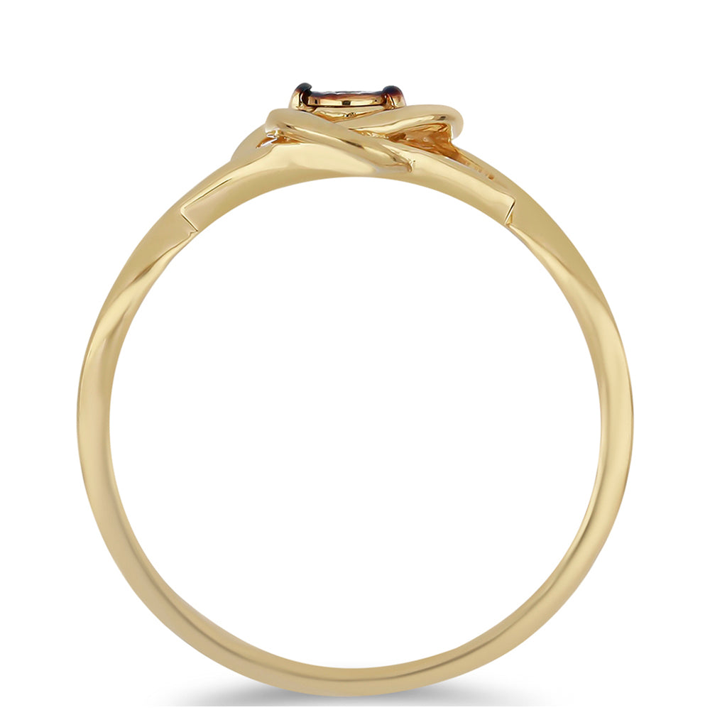 Pozlacený Stříbrný Prsten s Modrým Diamantem 2 