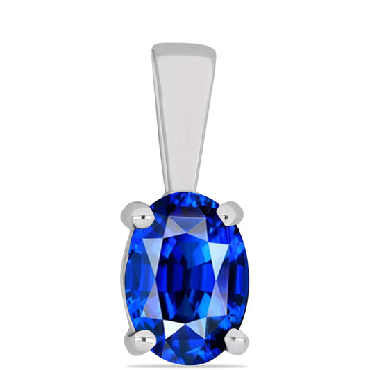 Stříbro 925/1000 - Přívěsek s Australským Modrým Safírem - Karátové číslo: 1.14. přibližná hmotnost: 0.83 gramů
