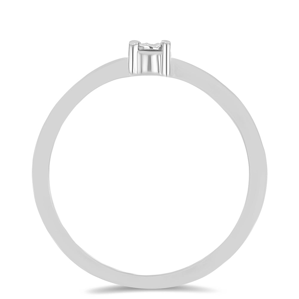 Stříbrný Prsten s Bílým Diamantem 2 