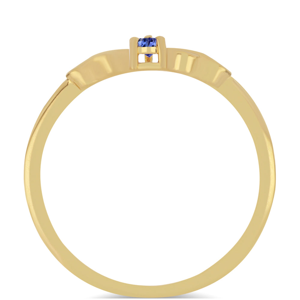 Pozlacený Stříbrný Prsten s Tanzanitem 2 