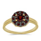 Pozlacený Stříbrný Prsten s Bartonským Granátem