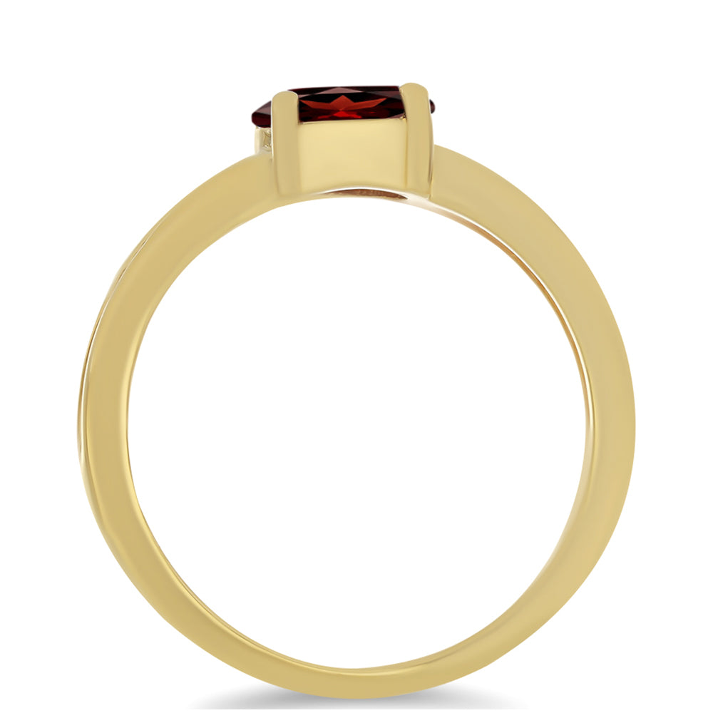 Pozlacený 925 / 1000 Sterlingové Stříbro Prsten s Bartonským Granátem 2 
