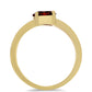 Pozlacený 925 / 1000 Sterlingové Stříbro Prsten s Bartonským Granátem