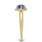 Pozlacený Stříbrný Prsten s Australským Modrým Safírem a Bílým Zirkonem