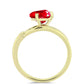 Pozlacené Stříbro 925/1000 - Prsten s Červeným Achátem - Karátové číslo: 1.57. přibližná hmotnost: 2.76 gramů