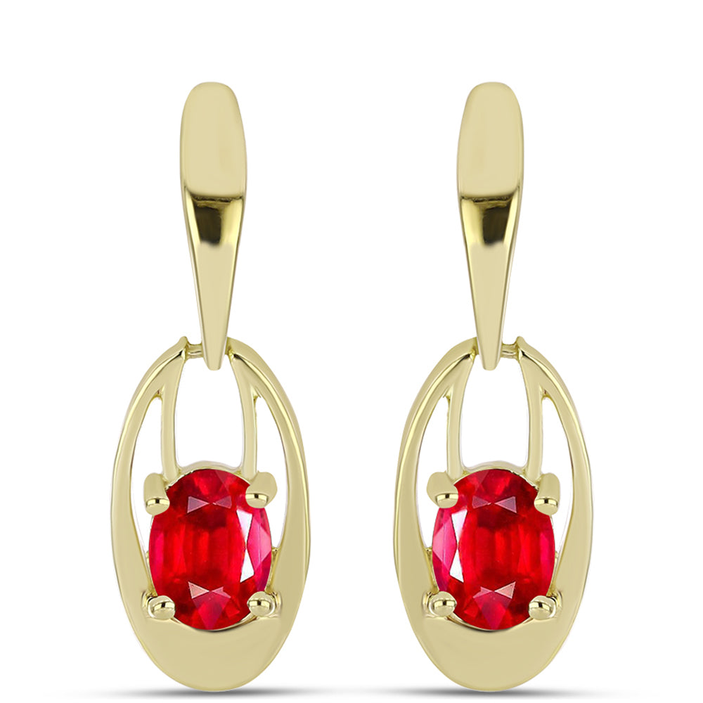 Pozlacené Stříbro 925/1000 - Náušnice s Červeným Achátem - Karátové číslo: 2.32. přibližná hmotnost: 4.76 gramů 1 