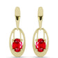 Pozlacené Stříbro 925/1000 - Náušnice s Červeným Achátem - Karátové číslo: 2.32. přibližná hmotnost: 4.76 gramů