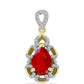 Pozlacené Stříbro 925/1000 - Přívěsek s Červeným Achátem a Bílým Topazem - Karátové číslo: 2. přibližná hmotnost: 1.9 gramů