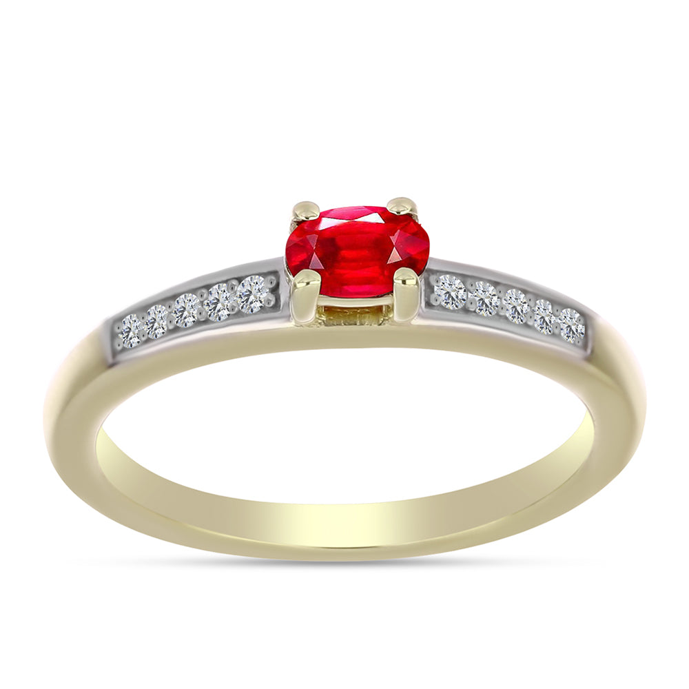 Pozlacené Stříbro 925/1000 - Prsten s Červeným Achátem a Bílým Topazem - Karátové číslo: 0.31. přibližná hmotnost: 2.17 gramů 1 