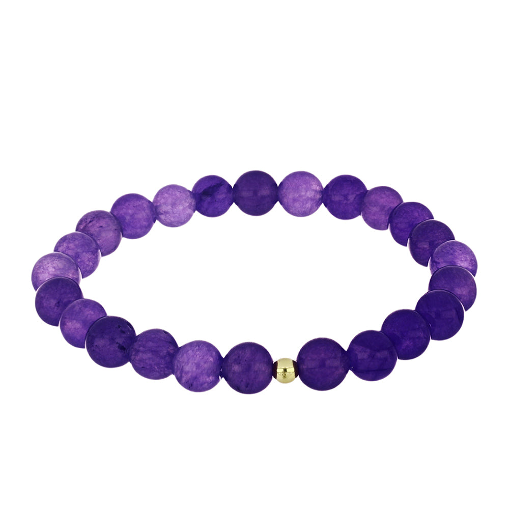 Pozlacené Stříbro 925/1000 - Náramek s Purpurovým Achátem - Karátové číslo: 88.4. přibližná hmotnost: 17.79 gramů 1 