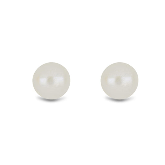Pozlacené Stříbro 925/1000 - Náušnice s Bílou Sladkovodní Perlou - Karátové číslo: 1.6. přibližná hmotnost: 0.72 gramů