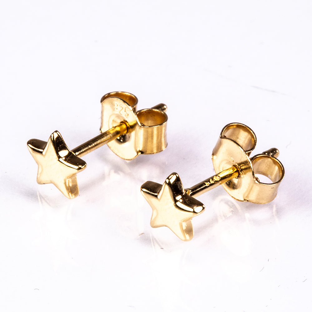 Pozlacené Stříbro 925/1000 - Náušnice  přibližná hmotnost: 0.78 gramů 1 