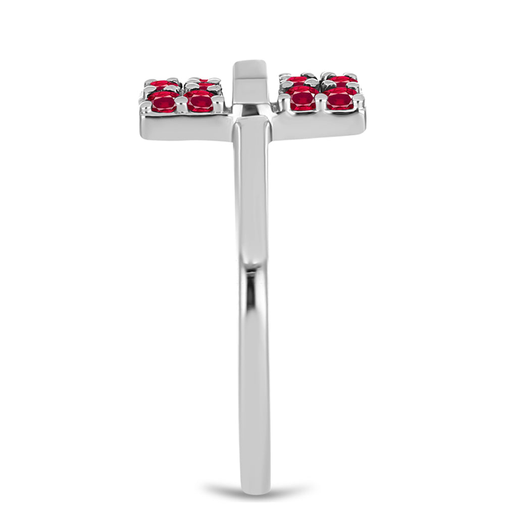 Stříbro 925/1000 - Prsten s Madagaskarským Rubínem - Karátové číslo: 1. přibližná hmotnost: 2.84 gramů 4 