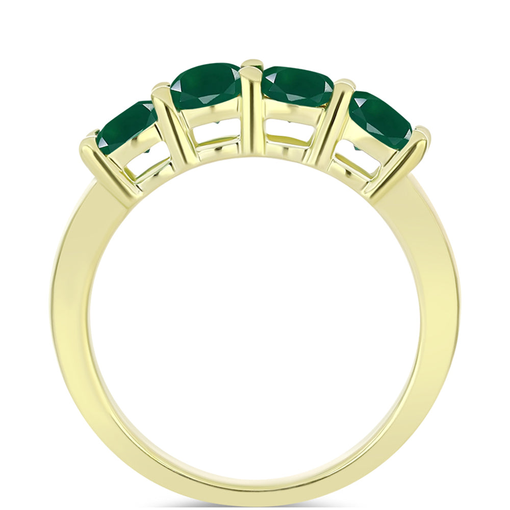 Pozlacené Stříbro 925/1000 - Prsten se Zeleným Achátem - Karátové číslo: 0.89. přibližná hmotnost: 2.56 gramů 2 