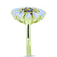 Pozlacené Stříbro 925/1000 - Prsten s Duhovým Měsíčním Kamenem a Marockým Ametystem - Karátové číslo: 3.06. přibližná hmotnost: 5.07 gramů