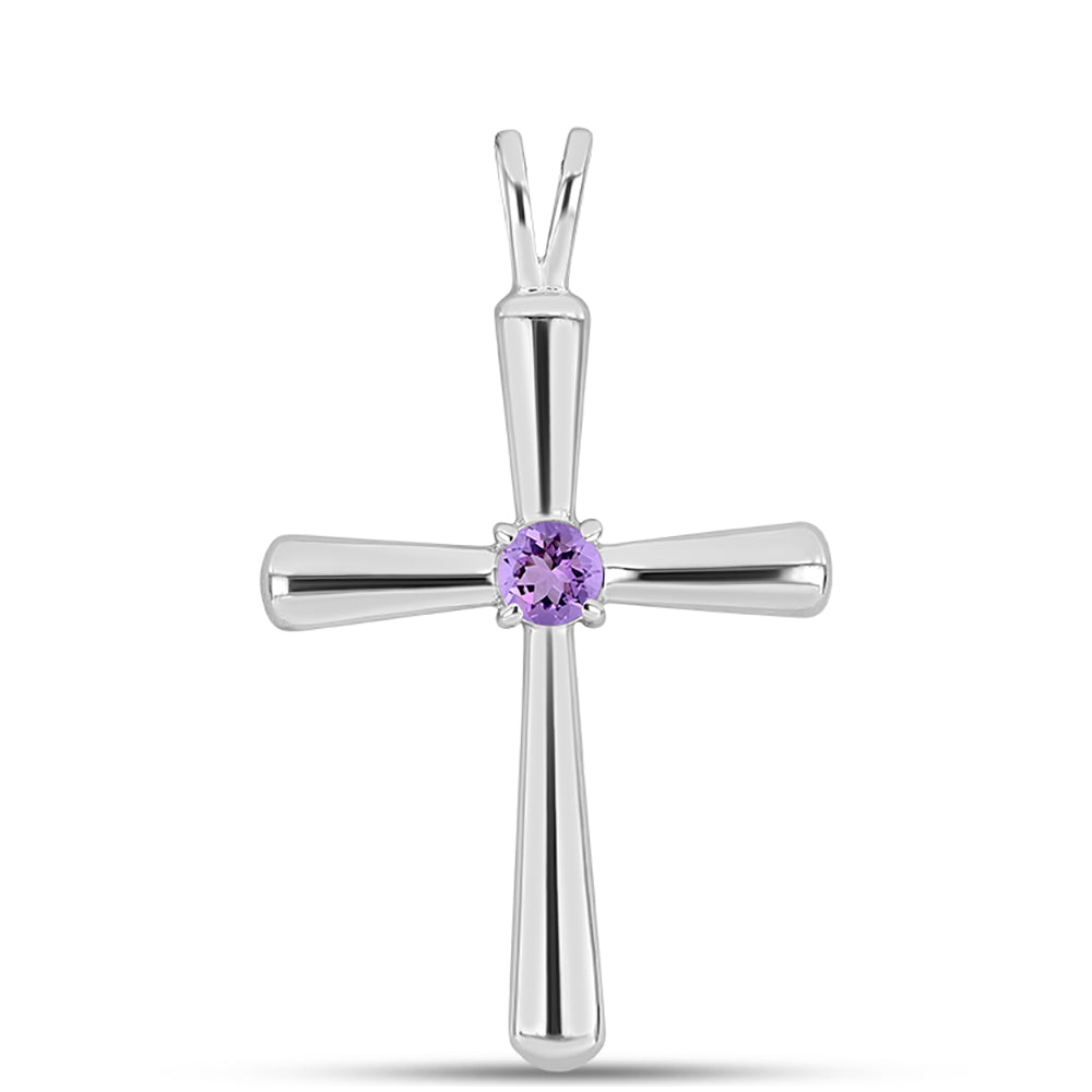 Stříbro 925/1000 - Přívěsek s Rose de France Ametystem - Karátové číslo: 0.43. přibližná hmotnost: 2.93 gramů 1 