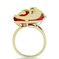Pozlacené Stříbro 925/1000 - Prsten s Červeným Achátem - Karátové číslo: 22.58. přibližná hmotnost: 10.61 gramů