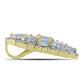 Pozlacené Stříbro 925/1000 - Přívěsek s Welo opálem a Bílým Topazem - Karátové číslo: 3.25. přibližná hmotnost: 4.36 gramů