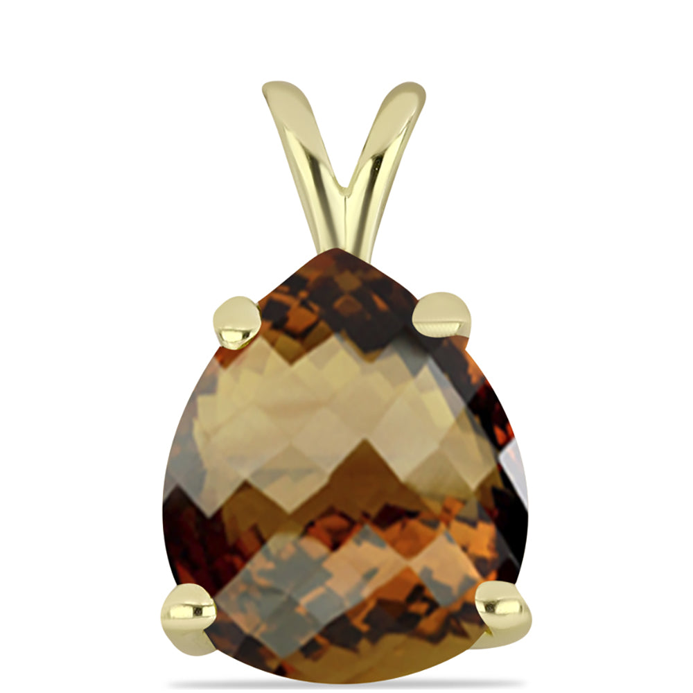 Pozlacené Stříbro 925/1000 - Přívěsek s Koňakovým Křemenem - Karátové číslo: 4.1. přibližná hmotnost: 1.63 gramů 1 