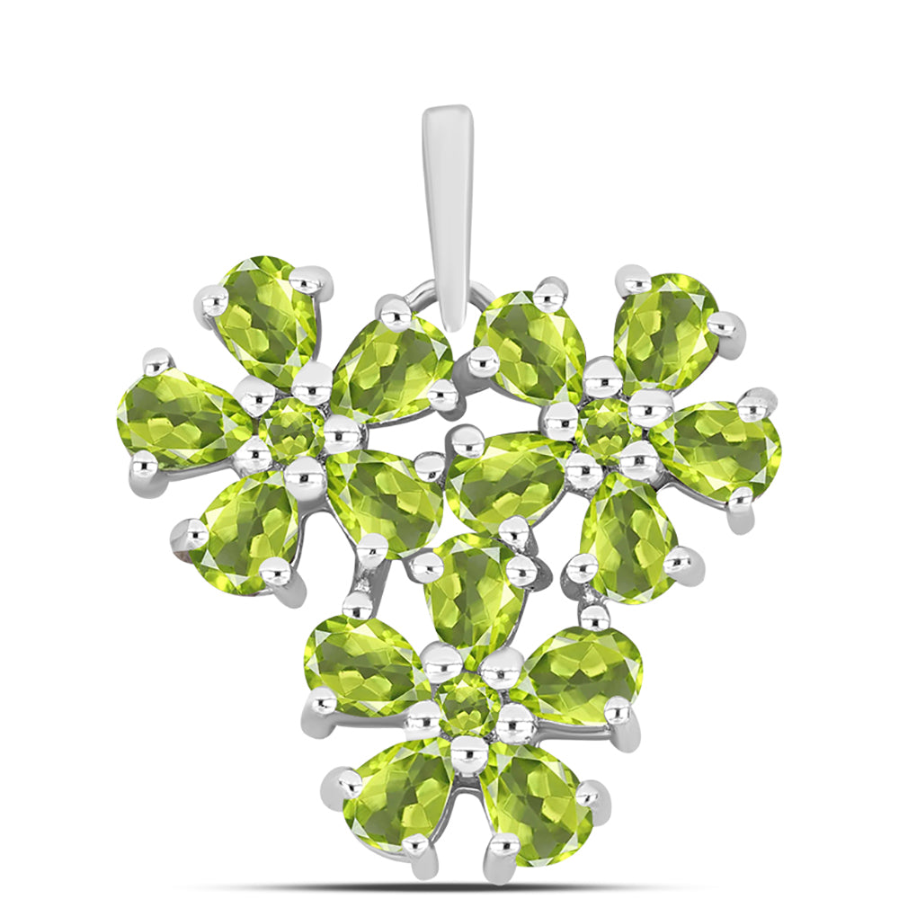 Stříbro 925/1000 - Přívěsek s Čchang-pajským Peridotem - Karátové číslo: 2.61. přibližná hmotnost: 2.82 gramů 1 